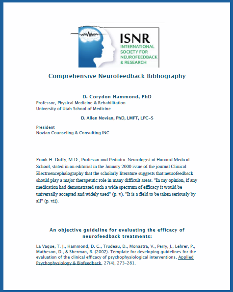 Comprehensive Neurofeedback Bibliography